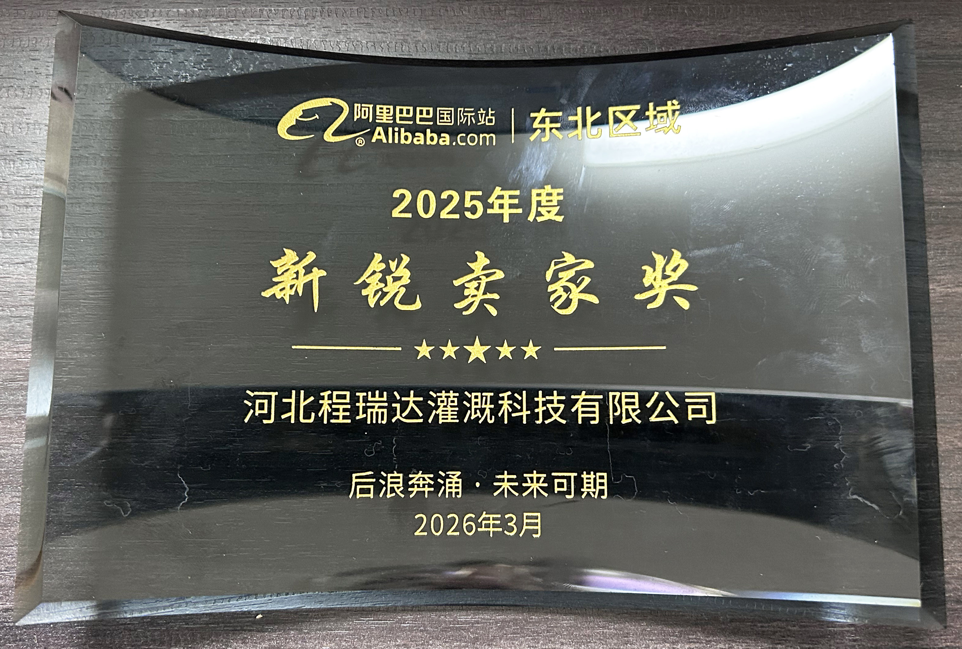 邯郸程瑞达灌溉 | 荣获阿里国际站新锐卖家奖